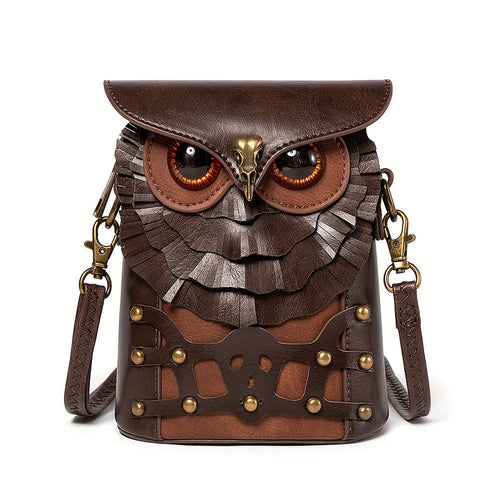Steampunk mini torbica s motivom sove – Stilski i funkcionalno