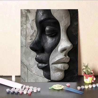 Apstraktni ženski 3D portret – DIY set za platno za ljubitelje umjetnosti