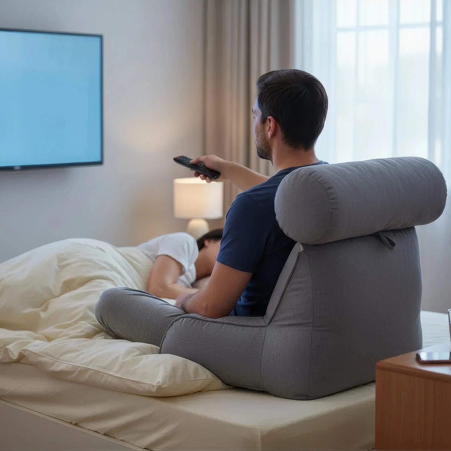 Ergonomisches Lesekissen mit Kopfstütze und Armlehnen