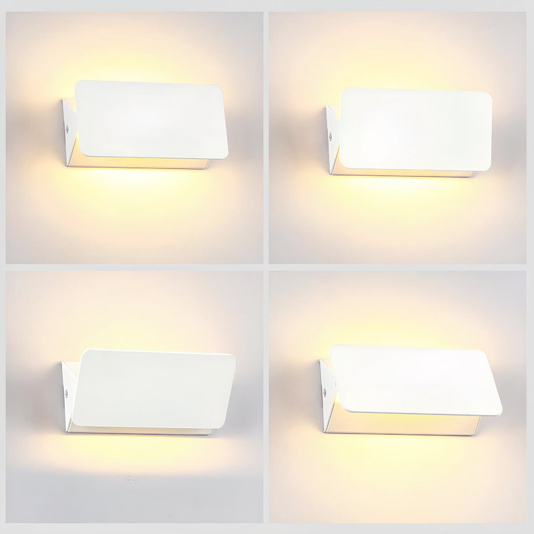 FlexiGlow Moderna bijela zidna lampa – Podesiva klapna za savršenu raspršenost svjetla