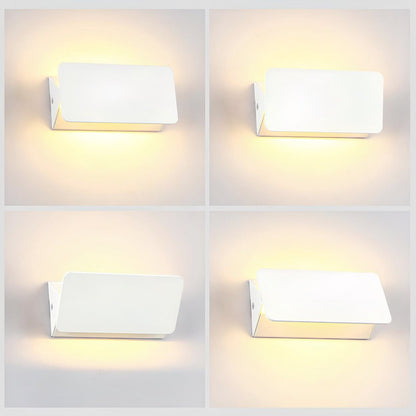 FlexiGlow Moderna bijela zidna lampa – Podesiva klapna za savršenu raspršenost svjetla