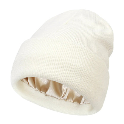 Wintermütze mit Umschlag und glattem Innenfutter für kalte Tage