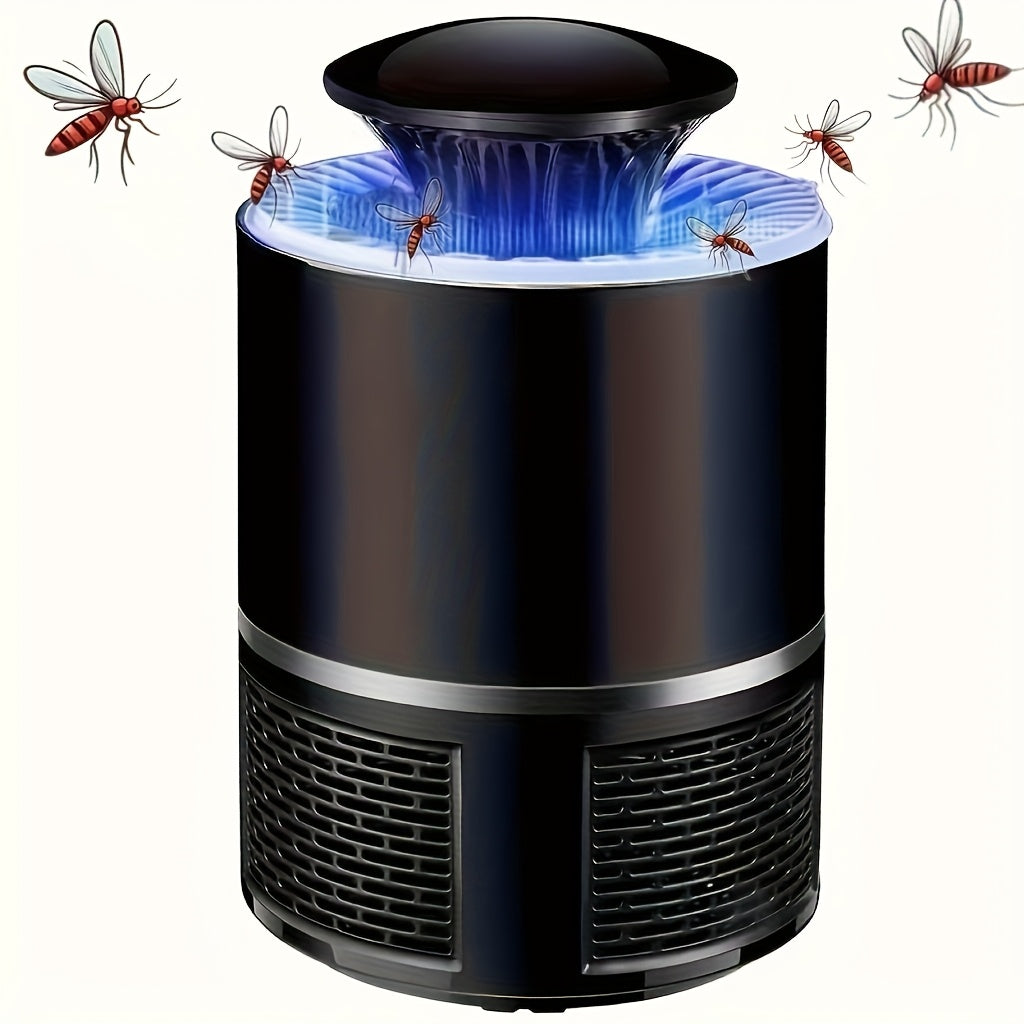 Lâmpada USB silenciosa para mosquitos – Capturador automático de insetos com luz azul.