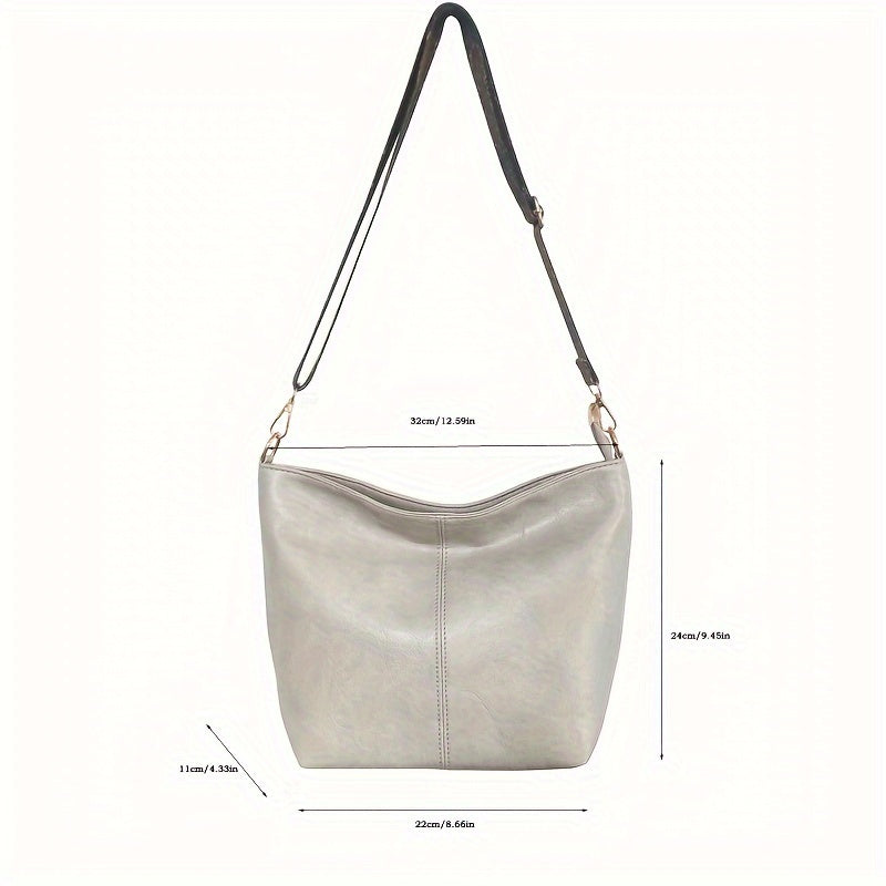 Široka geometrijska torba – Crossbody s velikim kapacitetom i retro štihom