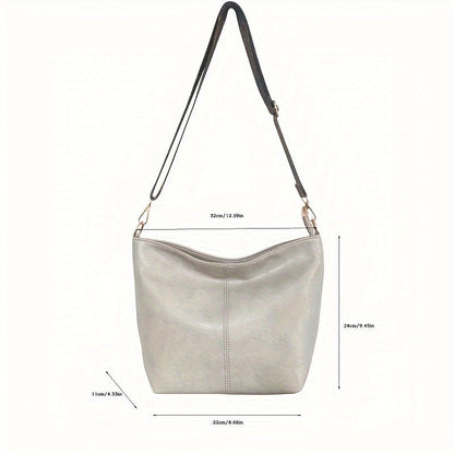 Široka geometrijska torba – Crossbody s velikim kapacitetom i retro štihom