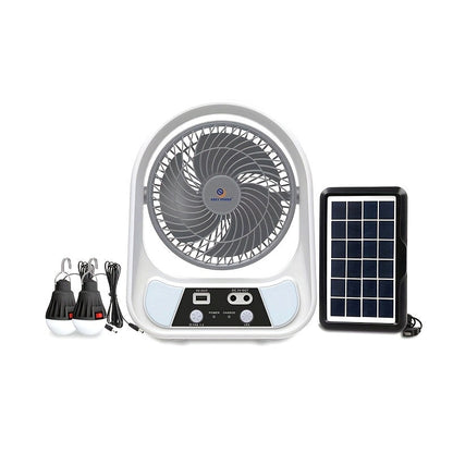 Prijenosni solarni ventilator i noćno svjetlo – Višenamjenski i punjivi