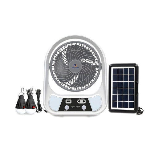Prijenosni solarni ventilator i noćno svjetlo – Višenamjenski i punjivi