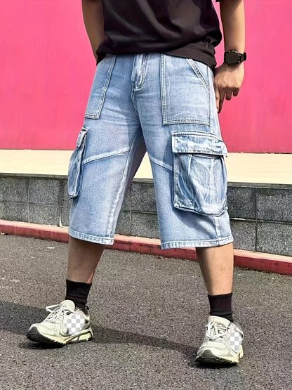 Lässige Herren Shorts Denim Cargo – Robust und Praktisch für den Alltag