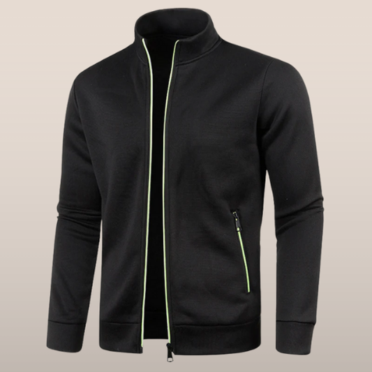Chaqueta deportiva ligera para hombre, transpirable y con cuello alto.
