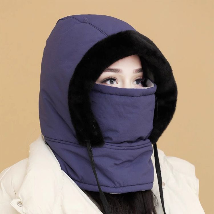 Gorro térmico de inverno com cobertura facial integrada