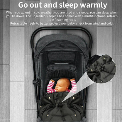 Saco para cochecito de bebé para paseos cálidos y acogedores