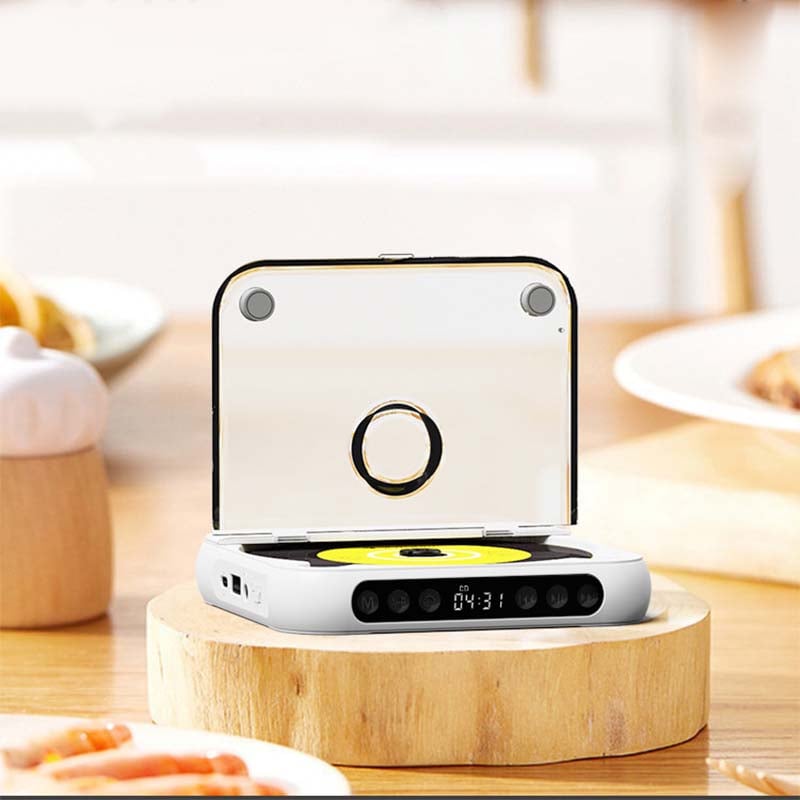 Tragbarer Bluetooth CD-Player mit integriertem Lautsprecher