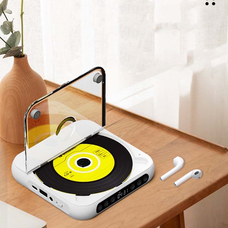 Tragbarer Bluetooth CD-Player mit integriertem Lautsprecher