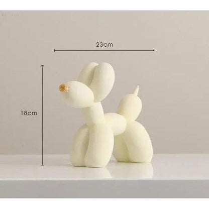 Figura decorativa «perro globo» con superficie mate