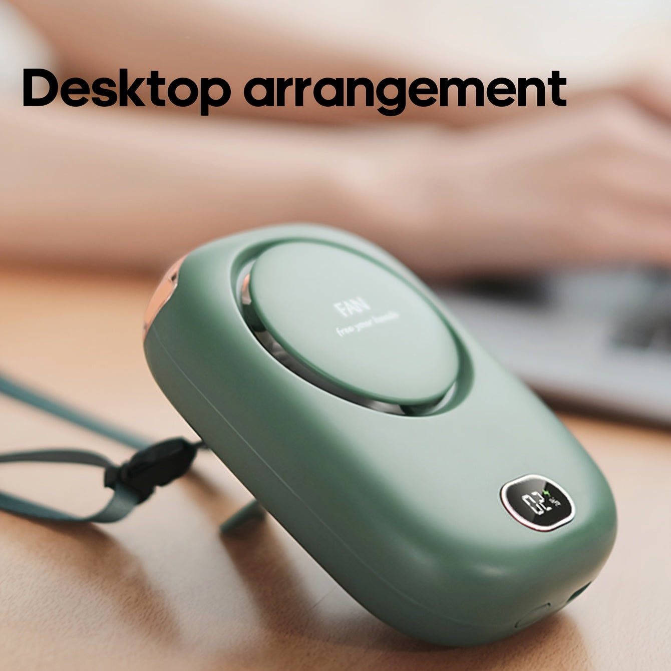Mini ventilador de cuello recargable por USB: ligero y con velocidad ajustable