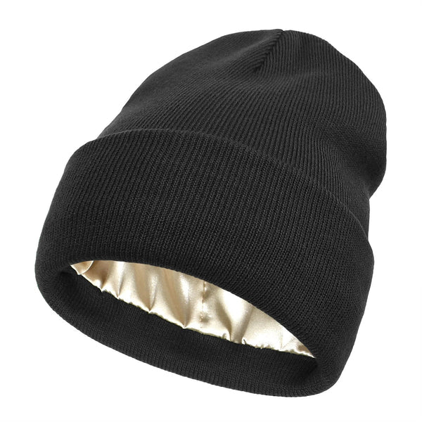 Wintermütze mit Umschlag und glattem Innenfutter für kalte Tage
