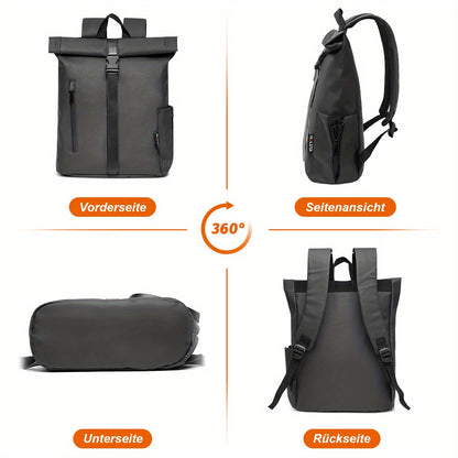 Mochila enrollable ligera con varios compartimentos