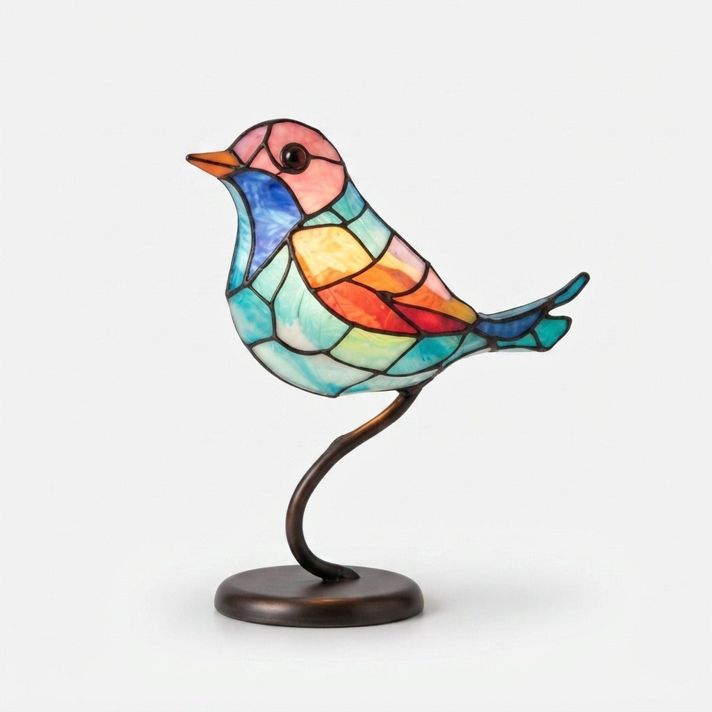 Candeeiro de mesa decorativo em forma de pássaro, em acrílico colorido, para uma iluminação ambiente acolhedora