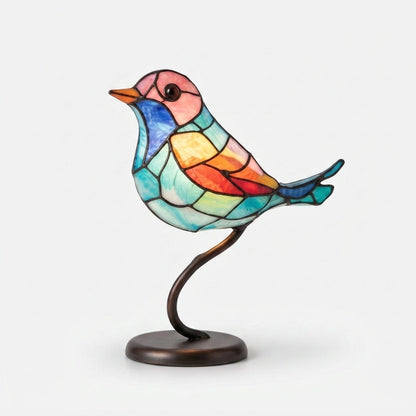 Candeeiro de mesa decorativo em forma de pássaro, em acrílico colorido, para uma iluminação ambiente acolhedora