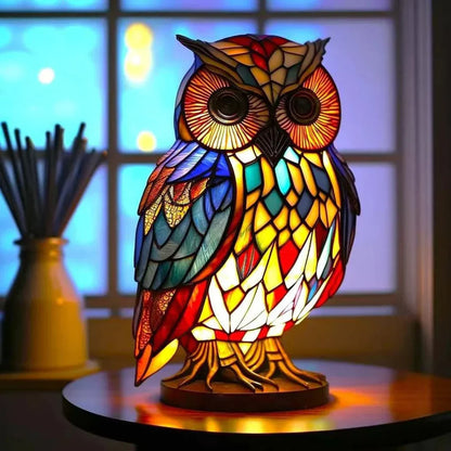Žive životinjske lampe od vitraža – Umjetnička stolna dekoracija