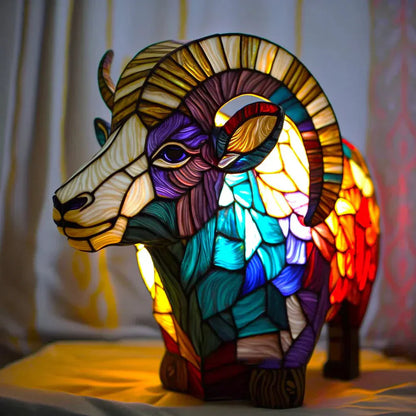 Žive životinjske lampe od vitraža – Umjetnička stolna dekoracija