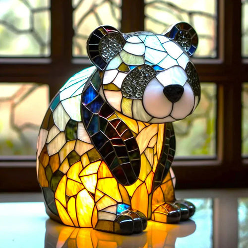 Žive životinjske lampe od vitraža – Umjetnička stolna dekoracija