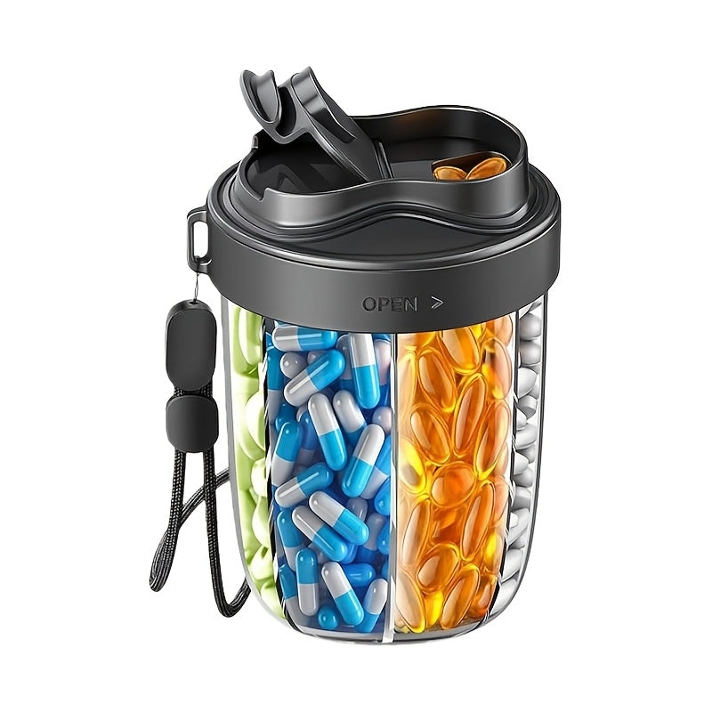 Großer Pillen- und Vitamin-Organizer mit Fächern