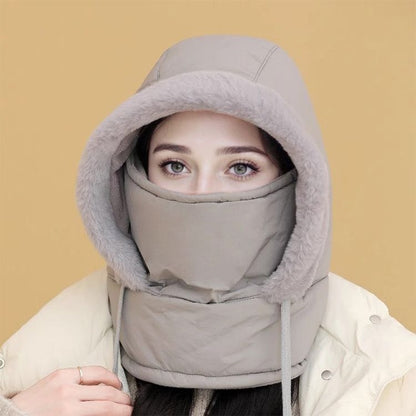 Gorro térmico de inverno com cobertura facial integrada