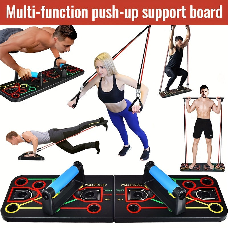 Push-up set za plank s ručkama, trakama za otpor i dodacima – idealno za prsa i trbuh