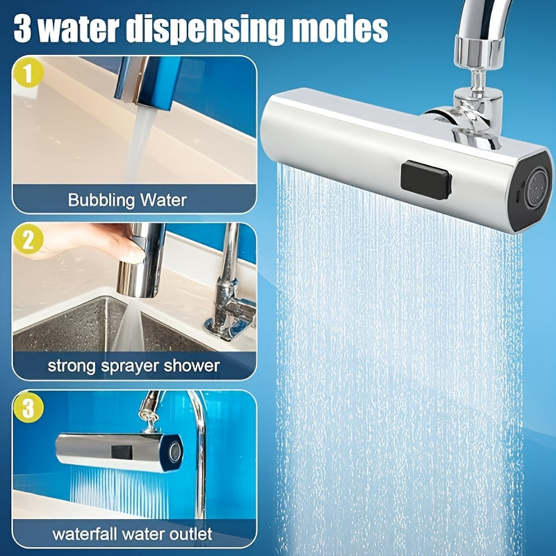 360° drehbarer Wasserhahn-Aufsatz mit 3 Strahlarten