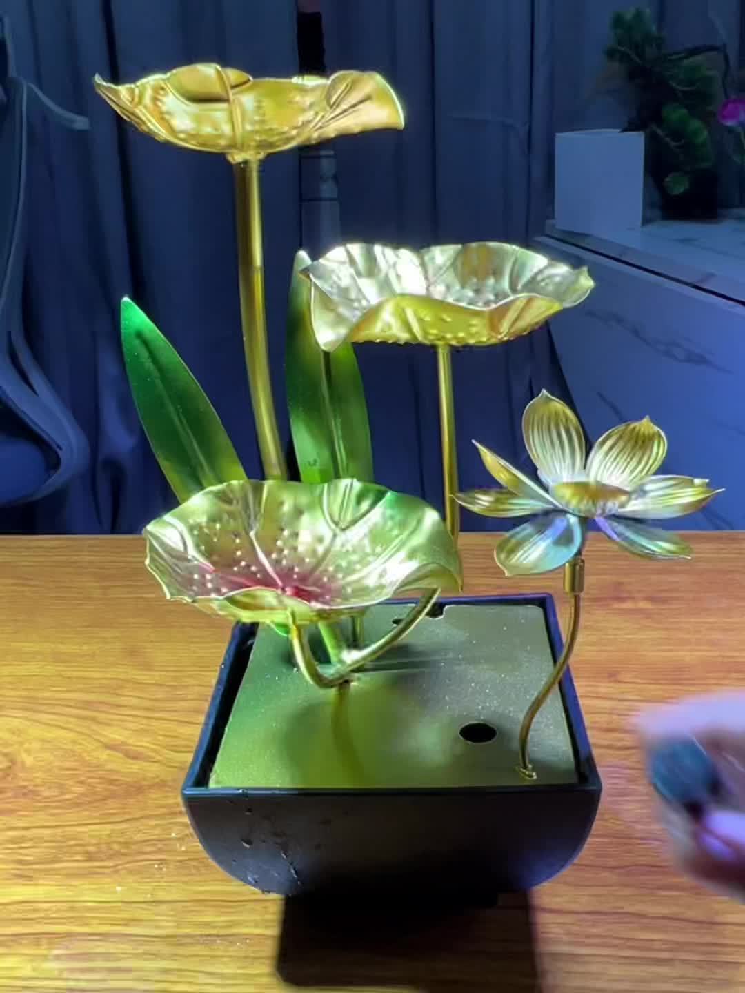 Serene Lotus unutarnji fontana – umirujuća i atmosferična