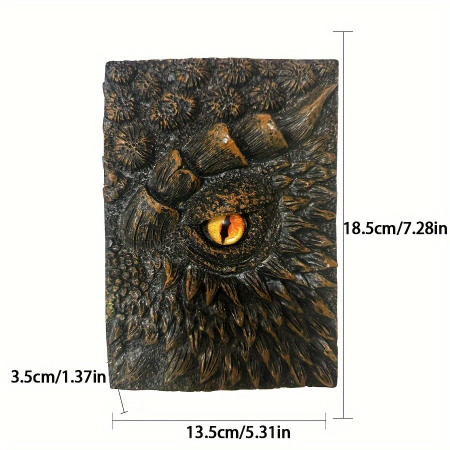 Cuaderno de fantasía con ojo de dragón: robusto y elegante