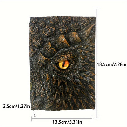 Cuaderno de fantasía con ojo de dragón: robusto y elegante