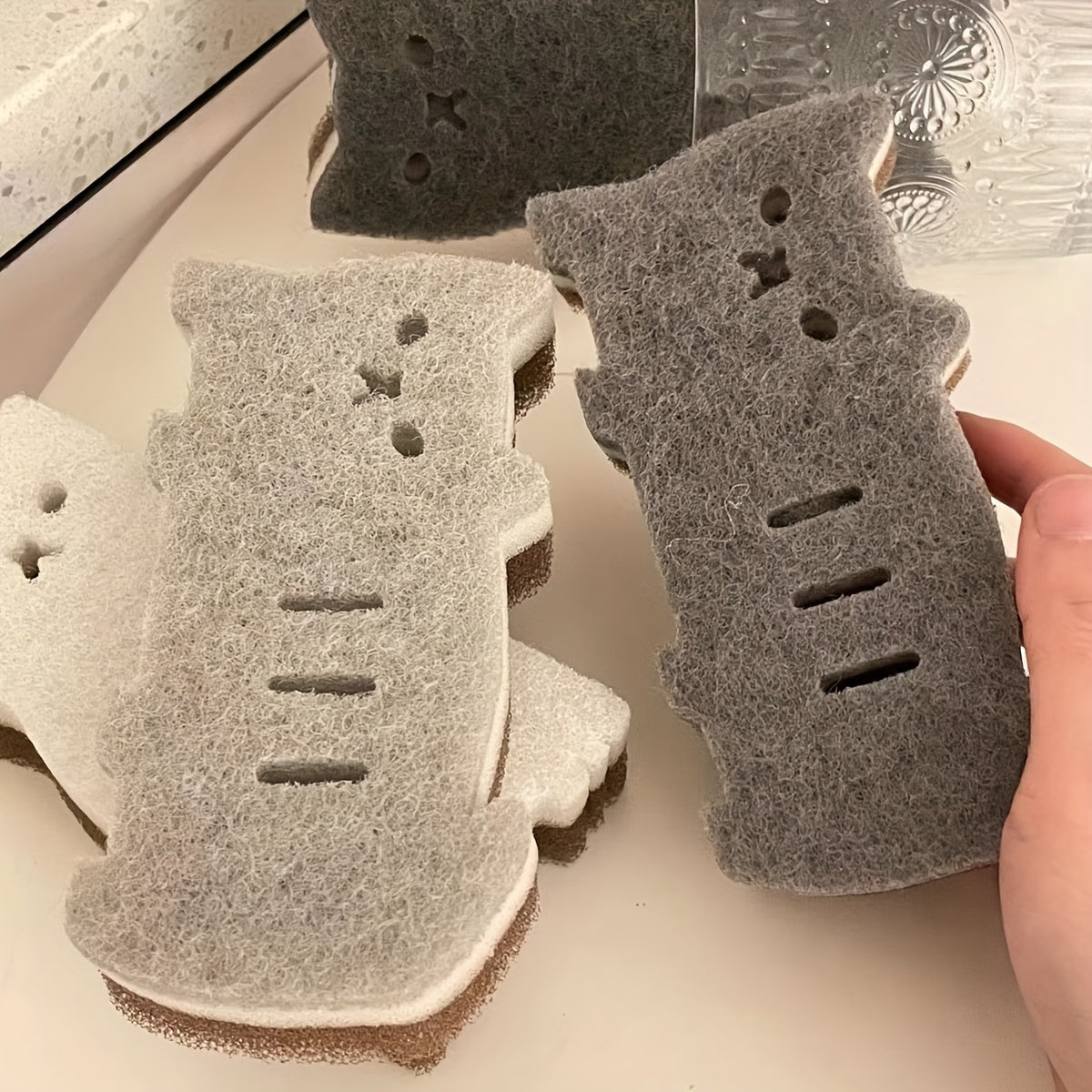 Conjunto de esponjas Purrfect Clean para gatos – Sustentável, fofa e super funcional