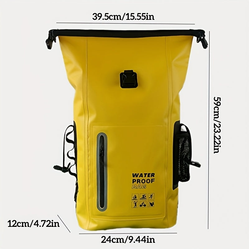 Vodootporni 25L rolltop ruksak s više pretinaca, čvrstim kopčama i mrežastim bočnim džepom