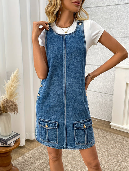Vestido Morin Denim con peto: informal y elegante