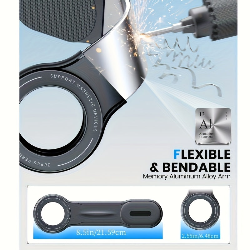 Suporte magnético flexível para telemóvel no automóvel
