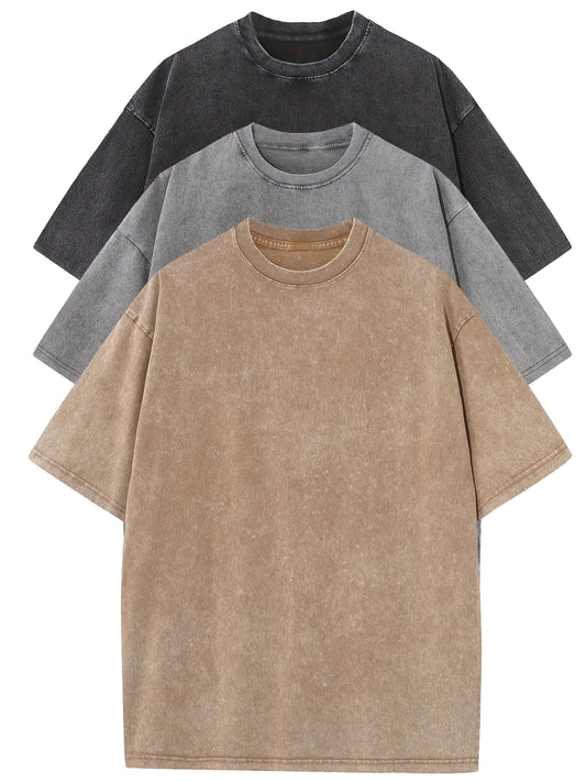 Pack de 3 camisetas holgadas para hombre: comodidad suave y sostenible
