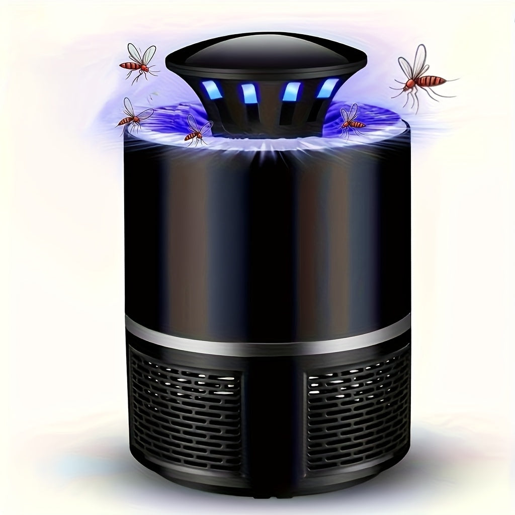 Lâmpada USB silenciosa para mosquitos – Capturador automático de insetos com luz azul.