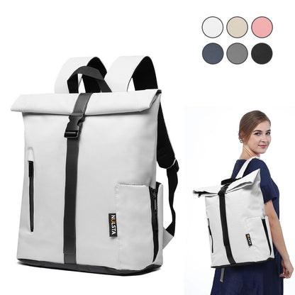 Mochila enrollable ligera con varios compartimentos