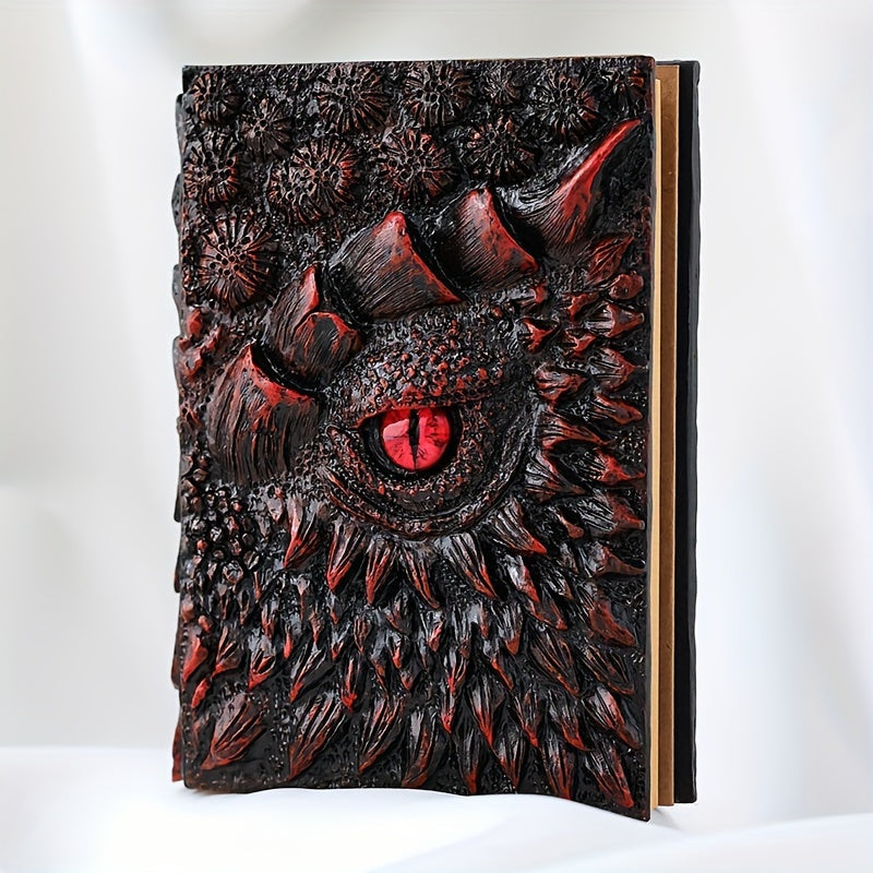 Cuaderno de fantasía con ojo de dragón: robusto y elegante
