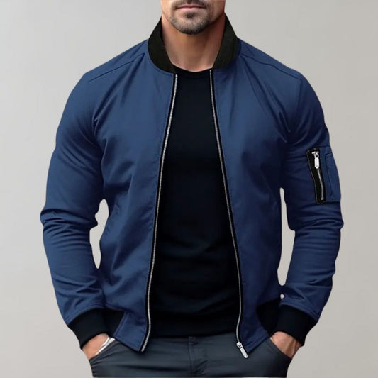 Chaqueta bomber ligera para hombre: ropa de primavera transpirable y elegante.
