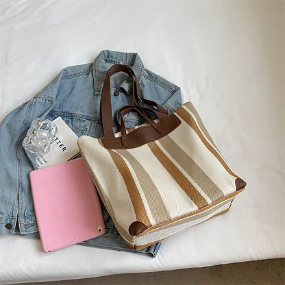 MetroStripe casual tote – Funkcionalnost i dizajn