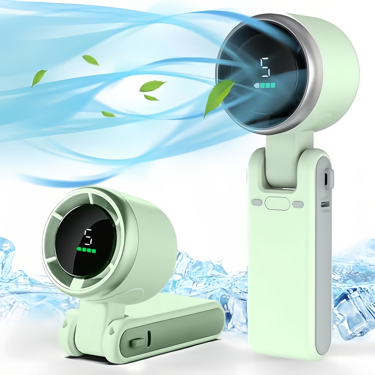 Kompaktni turbo ručni ventilator – 3-u-1 USB punjivi s 5 brzina