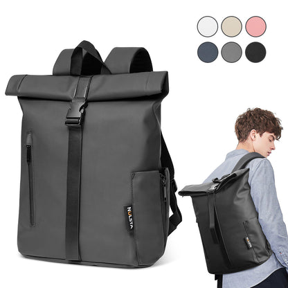 Mochila enrollable ligera con varios compartimentos