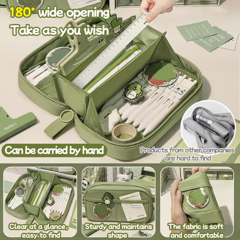Estuche grande con varios compartimentos