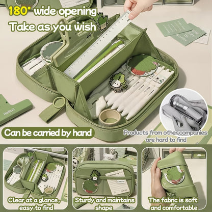 Estuche grande con varios compartimentos