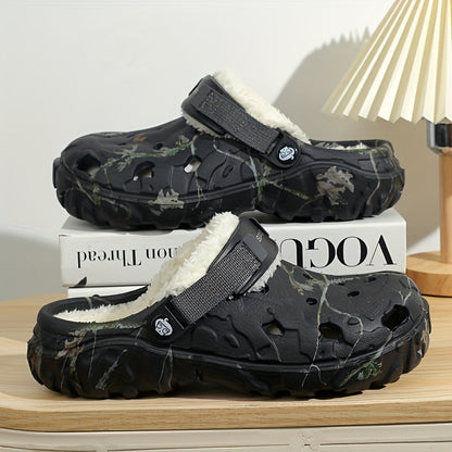 Gefütterte Clogs mit Fersenriemen für drinnen und draußen