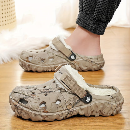 Gefütterte Clogs mit Fersenriemen für drinnen und draußen