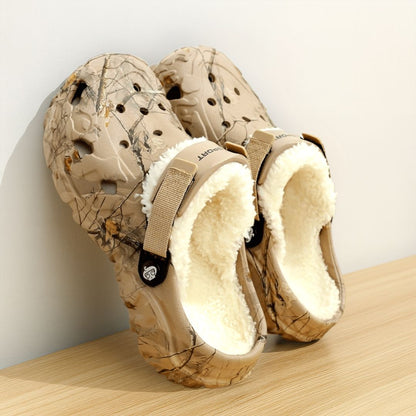 Gefütterte Clogs mit Fersenriemen für drinnen und draußen